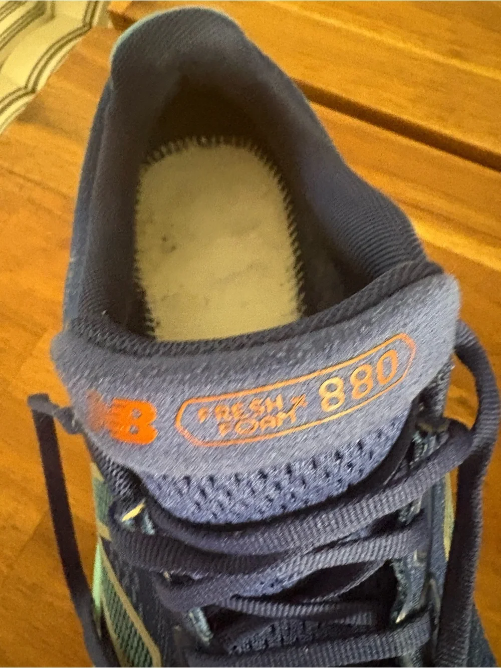 New Balance Navy and White Running Sneakers